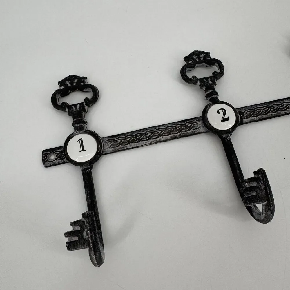 Cast Iron Hook Coat Rack Keys Antique Style Rustic Wall Decor Farmhouse‎